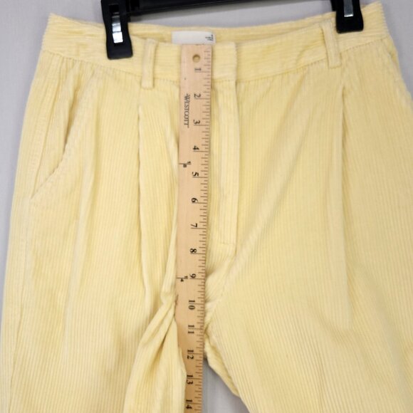 Aritzia Wilfred Free Lennox Pleated Pants Size 4 High Rise Corduroy Mom Baggy - Picture 8 of 15